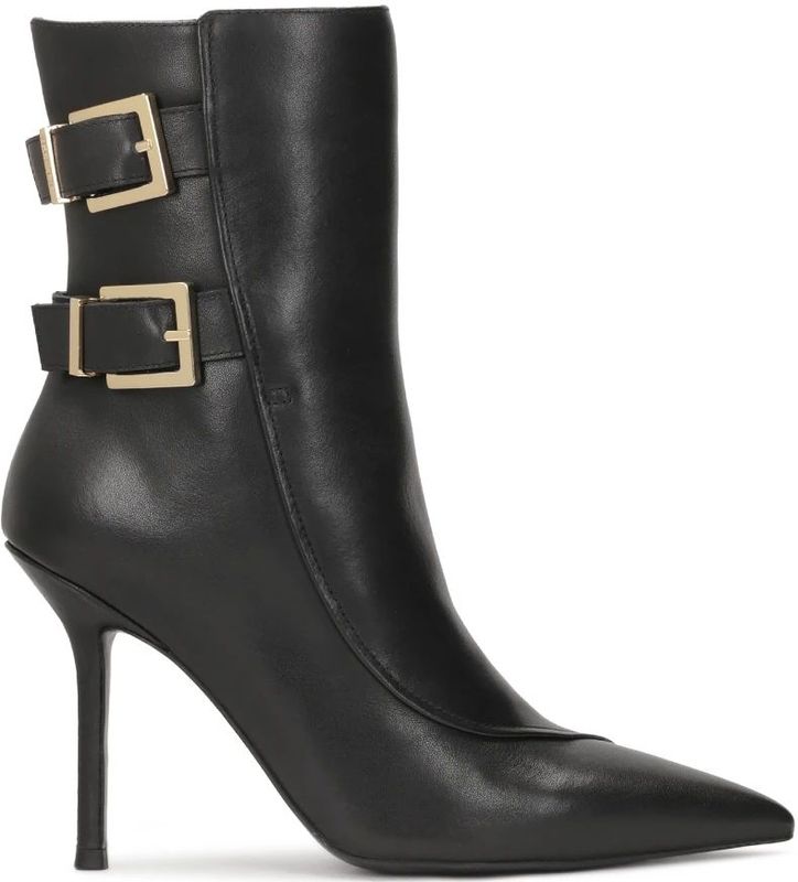 Kazar - Elegante Stiletto Laarzen - Zwart - Leer