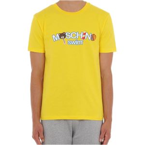 Moschino, Heren, Tops, Geel, Maat: L Katoen,