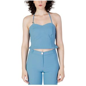 Rinascimento, Dames, Tops, Blauw, Maat: S Poliester,
