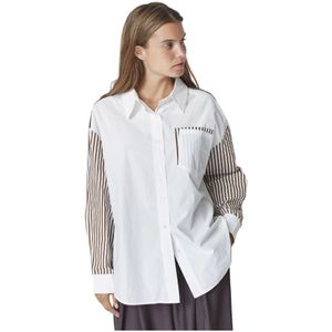 Co'Couture, Dames, Blouses & Shirts, Bruin, Maat: XS