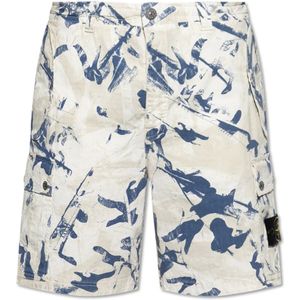 Stone Island, Heren, Korte broeken, Grijs, Maat: W33 Katoen,