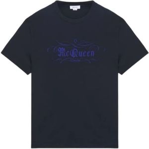 Alexander McQueen, Heren, Tops, Blauw, Maat: XS