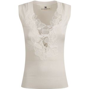 Ermanno Scervino, Dames, Tops, Beige, Maat: M Katoen,