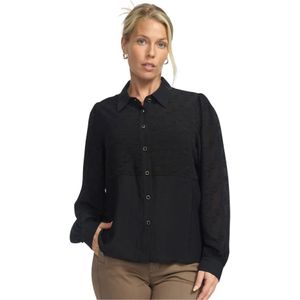 2-Biz, Dames, Blouses & Shirts, Zwart, Maat: 2XL Katoen,