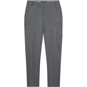 Luisa Cerano, Dames, Broeken, Grijs, Maat: XL Wol,