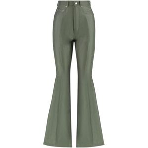 Rick Owens, Dames, Broeken, Groen, Maat: W26 Linnen,