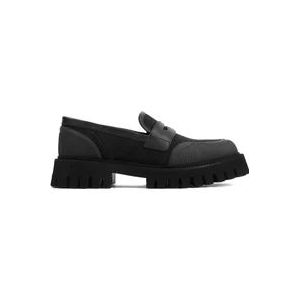 Gucci Zwarte katoenen loafers Ss24 , Black , Heren , Maat: 41 1/2 EU