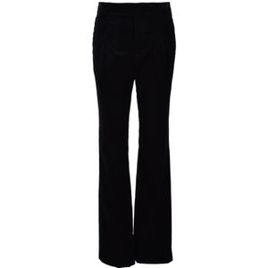Saint Laurent, Dames, Broeken, Zwart, Maat: S Katoen,