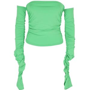 Andamane, Dames, Tops, Groen, Maat: XS Poliester,