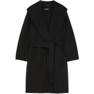 Max Mara, Dames, Mantels, Zwart, Maat: 2XS