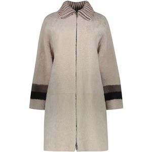 Lorena Antoniazzi, Dames, Mantels, Grijs, Maat: XS Wol,