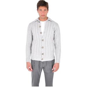 Franzese Collection, Heren, Truien, Grijs, Maat: 2XL