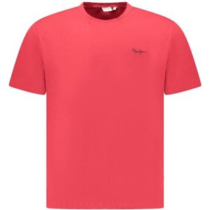 Pepe Jeans, Heren, Tops, Rood, Maat: M Katoen,