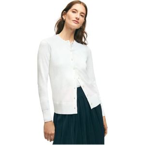 Brooks Brothers, Dames, Truien, Wit, Maat: XS Katoen,