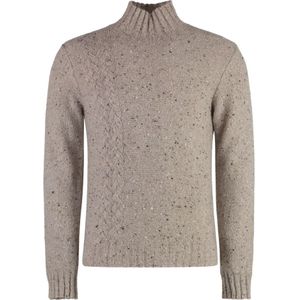 Malo, Heren, Truien, Beige, Maat: 2XL Kasjmier,