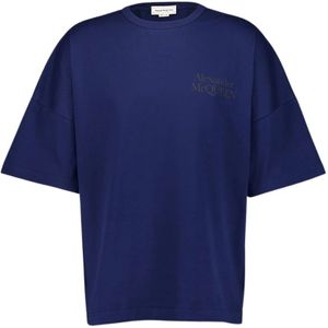 Alexander McQueen, Heren, Tops, Blauw, Maat: XS Katoen,