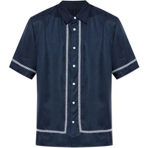 Rag & Bone, Heren, Overhemden, Blauw, Maat: S Satijn,