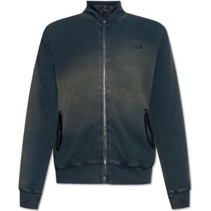 Diesel, Heren, Sweatshirts & Hoodies, Blauw, Maat: L Katoen,