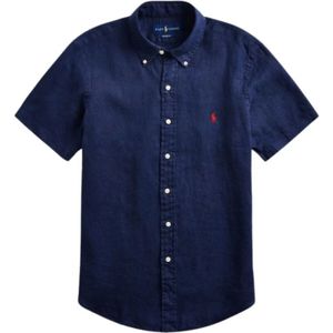 Ralph Lauren, Heren, Overhemden, Blauw, Maat: S Linnen,