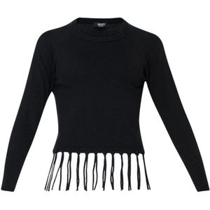 Liu Jo, Dames, Tops, Zwart, Maat: S Viscose,