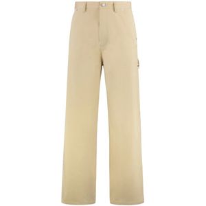 Drole de Monsieur, Heren, Broeken, Beige, Maat: S Katoen,