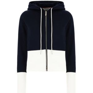 Thom Browne, Dames, Sweatshirts & Hoodies, Blauw, Maat: 3XS Katoen,