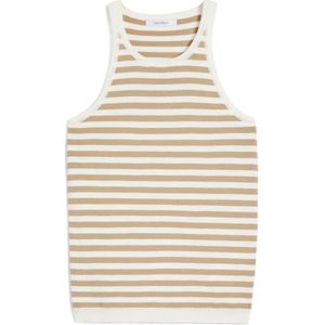 Max Mara, Dames, Tops, Beige, Maat: L Katoen,