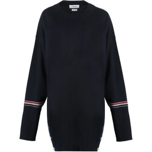 Thom Browne, Dames, Truien, Blauw, Maat: S Wol,