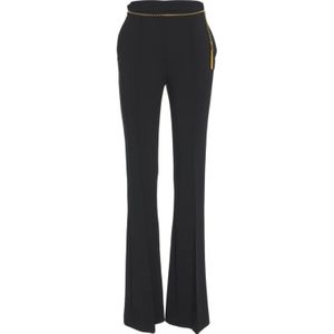 Elisabetta Franchi, Dames, Broeken, Zwart, Maat: L