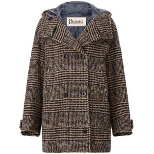 Herno, Dames, Mantels, Bruin, Maat: S Wol,