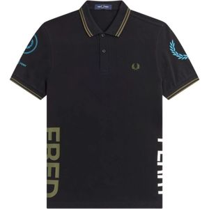 Fred Perry, Heren, Tops, Zwart, Maat: L
