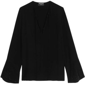 Zadig & Voltaire, Dames, Blouses & Shirts, Zwart, Maat: L Viscose,