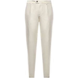 Eleventy, Heren, Broeken, Wit, Maat: W30 Leer,
