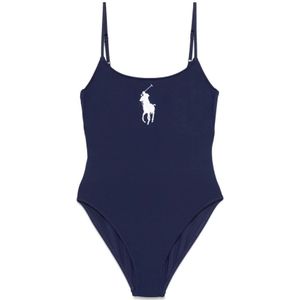 Polo Ralph Lauren, Dames, Badkleding, Blauw, Maat: M Nylon,