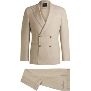 Hugo Boss - Double Breasted Suit Set - Pak - Beige - 4-Knoopssluiting, Slim Fit