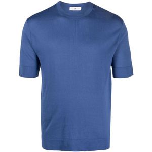 PT Torino, Heren, Tops, Blauw, Maat: M Katoen,