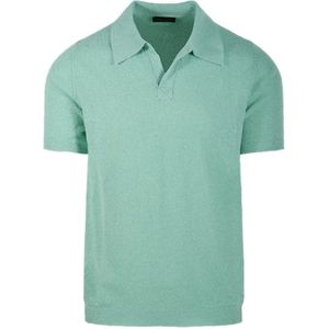 Roberto Collina, Heren, Tops, Groen, Maat: XL Katoen,