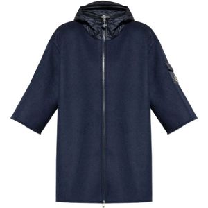 Moncler, Dames, Jassen, Blauw, Maat: ONE Size Wol,