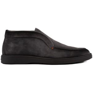 Santoni Suède leren enkellaarzen , Gray , Heren , Maat: 43 1/2 EU