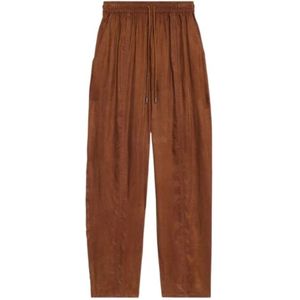 Marant étoile, Dames, Broeken, Bruin, Maat: S Satijn,
