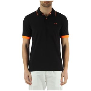 Sun68, Heren, Tops, Zwart, Maat: S Katoen,