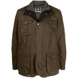 Barbour, Heren, Jassen, Bruin, Maat: M Katoen,