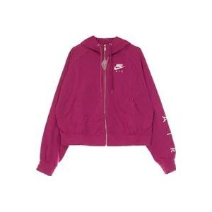 Nike Sportieve Air Hoodie met rits , Pink , Dames , Maat: M