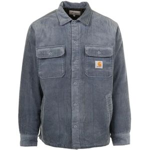 Carhartt Wip, Heren, Jassen, Blauw, Maat: S Zijde,