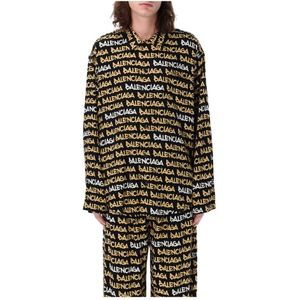Balenciaga, Heren, Blouses & Shirts, Veelkleurig, Maat: M Viscose,
