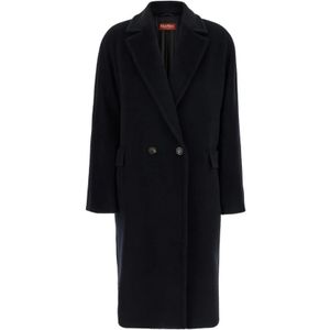 Max Mara Studio, Dames, Mantels, Zwart, Maat: 2XS