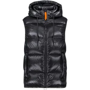 Gertrude - Zwarte Mouwloze Gewatteerde Jas - Heren - Nylon