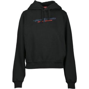 Diesel, Dames, Sweatshirts & Hoodies, Zwart, Maat: L Katoen,