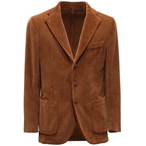 Santaniello, Heren, Jassen, Bruin, Maat: L Velours,