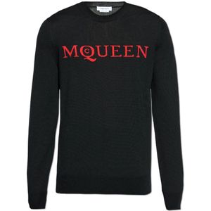 Alexander McQueen, Heren, Truien, Zwart, Maat: M Wol,